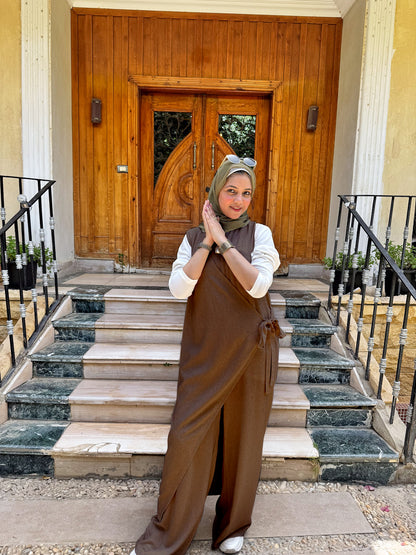 Casual Jumpsuit – French Linen with Optional Undershirt