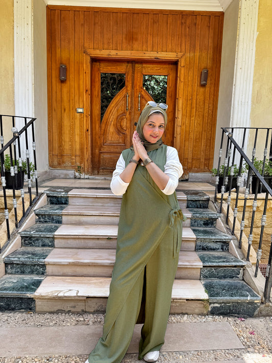Casual Jumpsuit – French Linen with Optional Undershirt