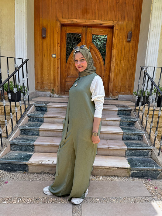 Casual Jumpsuit – French Linen with Optional Undershirt