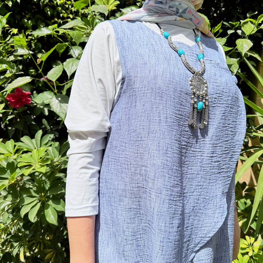 2-Pieces Suit – Light Blue Parisian Linen with Optional Undershirt